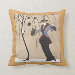 Art Deco Winter Scene Kussen
