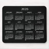 Art Deco Witte jaarkalender 2025 Muismat (Voorkant)