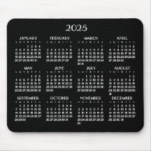 Art Deco Witte jaarkalender 2025