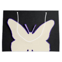 ART DECO WITTE VLINDER BOODSCHAPPENTAS