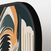 Art Deco Wolf Gepersonaliseerde Pickleball Paddle (Links Detail)