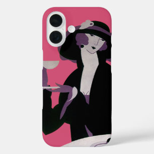  Art Deco Woman, Aftermiddag Tea en Cupcake iPhone 16 Hoesje