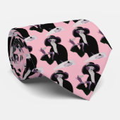 Art Deco Woman, Aftermiddag Tea en Cupcake Stropdas (Opgerold)