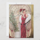 Art Deco Woman Feestdagenkaart (Voorkant)