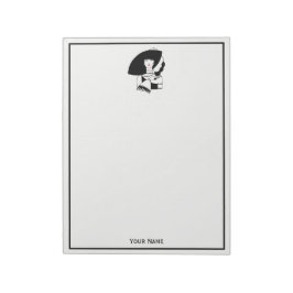 Art Deco Woman in Big Pet Glove RL Notitieblok