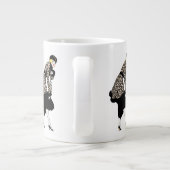 Art Deco Woman in luipaard Jumbo Beker (Achterkant)
