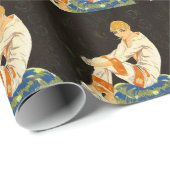 Art Deco Woman, Roken door S. Chompre Cadeaupapier (Rol Hoek)