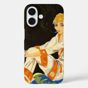  Art Deco Woman, Roken door S. Chompre iPhone 16 Hoesje