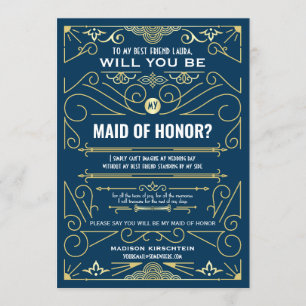 Art Deco Wordt mijn dienstmeisje van Honor Gold Bl Kaart