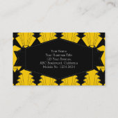 Art Deco Yellow Visitekaartje (Achterkant)