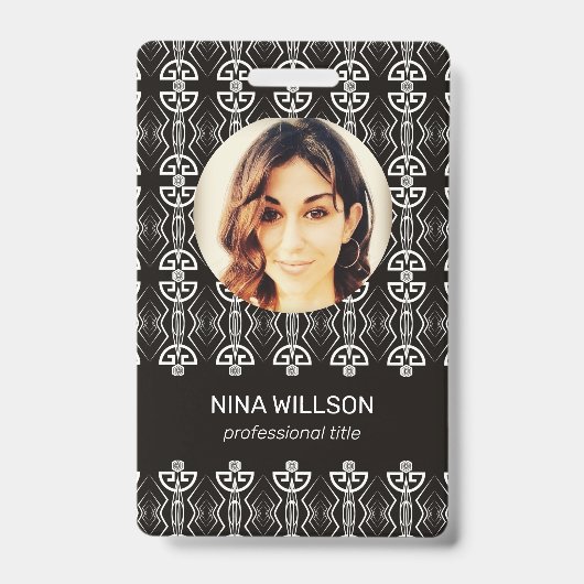 Art Deco Zakelijke ID Badge (Voorzijde)