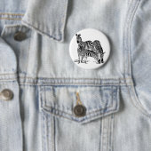 Art Deco-Zebra Ronde Button 5,7 Cm (In situ)