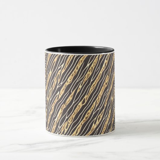 Art Déco Zebra Stripes Mug (Centre)