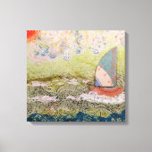 Art Deco Zeilboot Canvas Afdruk (Voorkant)