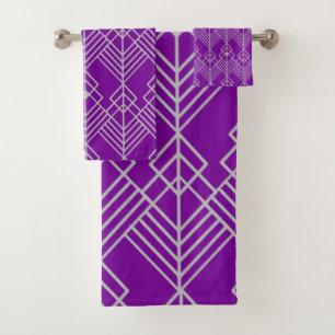Art Deco Zig-Zag Bad Handdoek