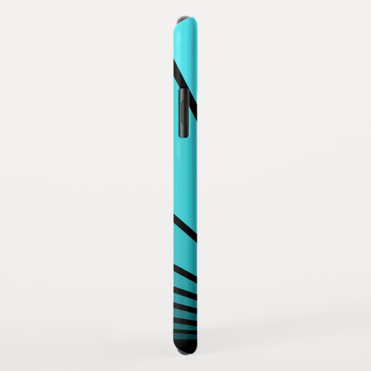 Art deco zon in aqua iPhone / iPad case (Achterkant/rechts)