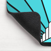 Art deco zon in aqua muismat (Hoek)