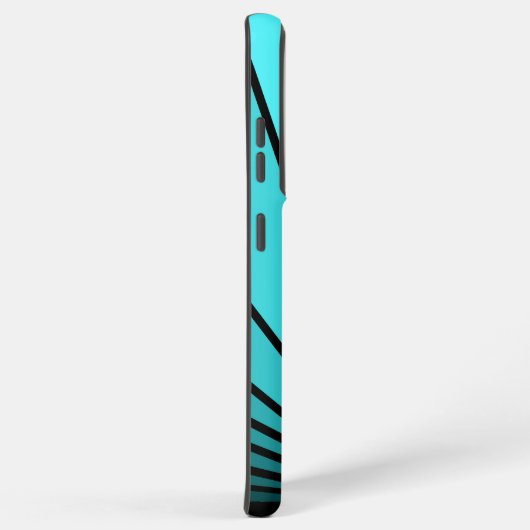 Art deco zon in aqua samsung galaxy hoesje (Rechterkant)