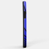 Art deco zon in blauw Case-Mate iPhone case (Achterkant/rechts)