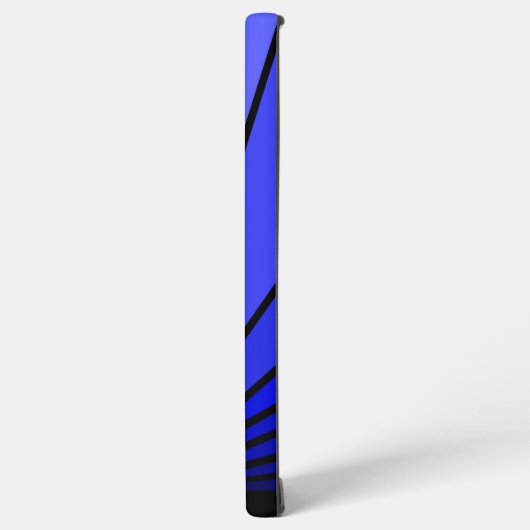 Art deco zon in blauw samsung galaxy hoesje (Linkerkant)