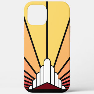 Art deco zon in de ochtend iPhone 12 pro max hoesje
