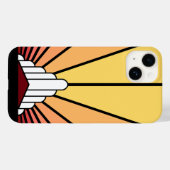 Art deco zon in de ochtend Case-Mate iPhone case (Achterkant (horizontaal))