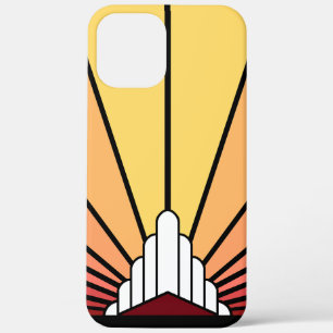 Art deco zon in de ochtend iPhone 12 pro max hoesje