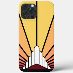 Art deco zon in de ochtend iPhone 13 pro max hoesje