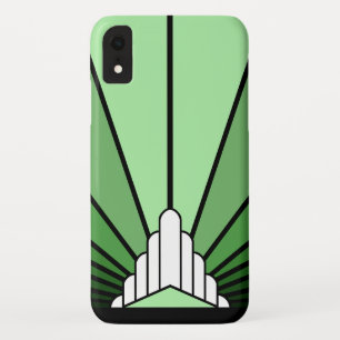 Art deco zon in groene iPhone / iPad case