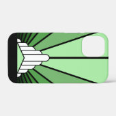 Art deco zon in het groen Case-Mate iPhone case (Achterkant (horizontaal))