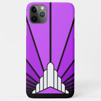 Art deco zon in het paarse