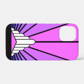 Art deco zon in paarse & roze Case-Mate iPhone case (Achterkant (horizontaal))