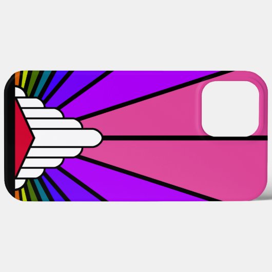 Art deco zon in regenboog Case-Mate iPhone case (Achterkant (horizontaal))