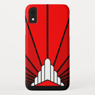 Art deco zon in rode iPhone / iPad case