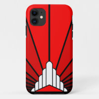 Art deco zon in rood