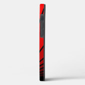 Art deco zon in rood Case-Mate iPhone case (Achterkant / Links)