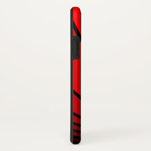 Art deco zon in rood Case-Mate iPhone case (Achterkant / rechts)