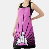 Art deco zon in roze All-Over Print Schort (Insitu)