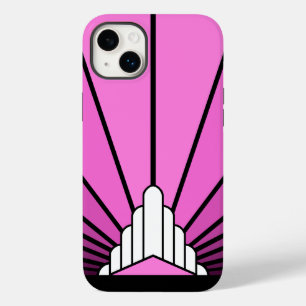 Art deco zon in roze Case-Mate iPhone 14 plus hoesje