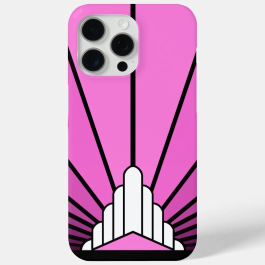 Art deco zon in roze Case-Mate iPhone case (Achterkant)