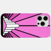 Art deco zon in roze Case-Mate iPhone case (Achterkant (horizontaal))