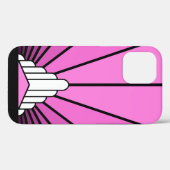 Art deco zon in roze Case-Mate iPhone case (Achterkant (horizontaal))