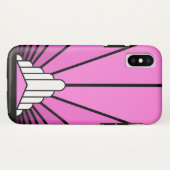 Art deco zon in roze Case-Mate iPhone case (Achterkant (horizontaal))
