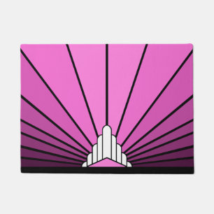 Art deco zon in roze deurmat