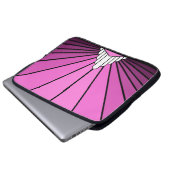 Art deco zon in roze Electronics Bag Laptop Sleeve (Voorkant onderkant)