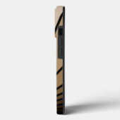Art deco zon in tan Case-Mate iPhone case (Achterkant / Links)