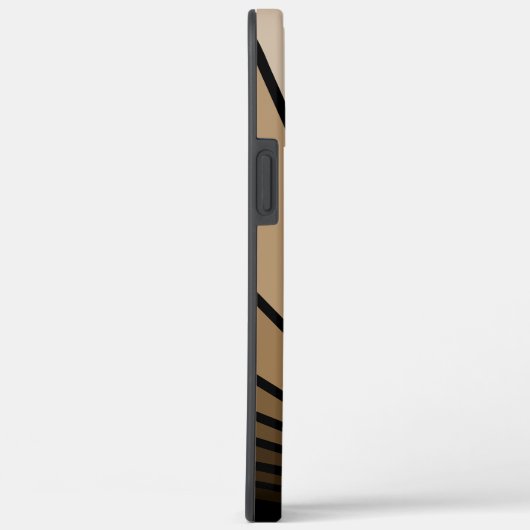 Art deco zon in tan Case-Mate iPhone case (Achterkant / Rechts)