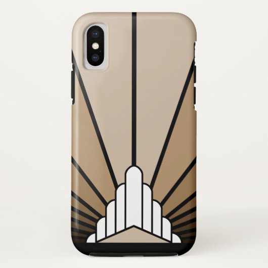 Art deco zon in tan Case-Mate iPhone case (Achterkant)