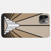 Art deco zon in tan Case-Mate iPhone case (Achterkant (horizontaal))