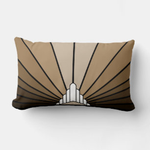 Art deco zon in tan kussen
